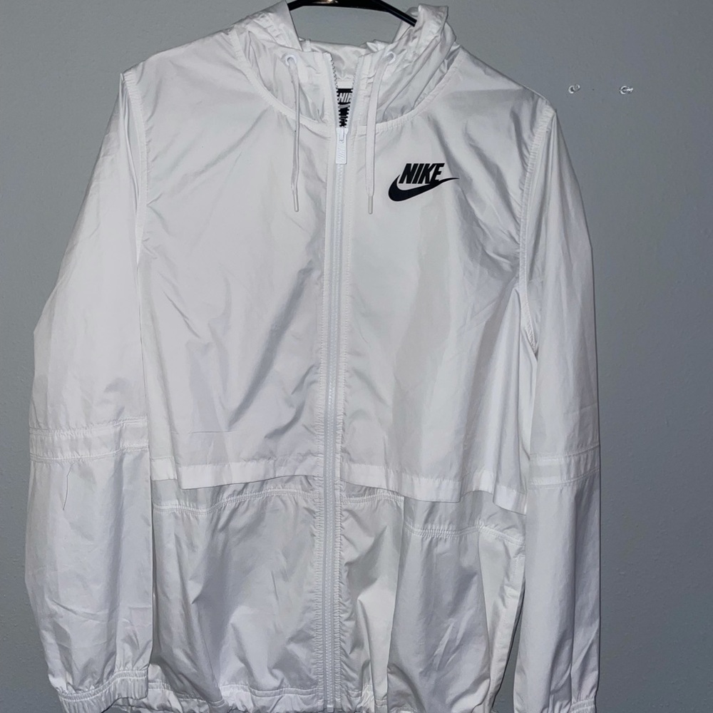 Nike windbreaker white (large)